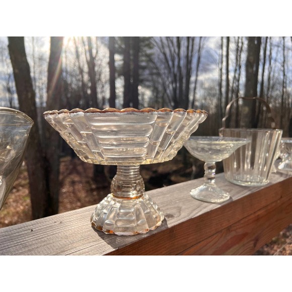 Louisa Basketweave Pedestal Compote Bowl - Picture 2 of 12